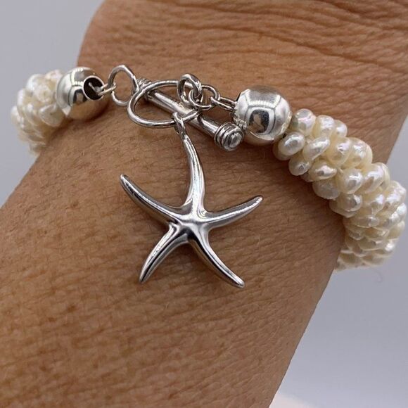 Ring, solid sterling, real pearl, 22 K gold, sz 7,8, cigar band, hand made, NWOT - Picture 12 of 16